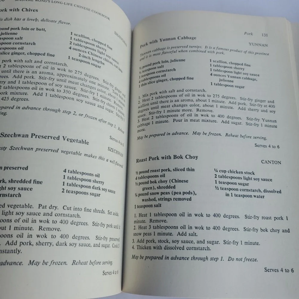 Madame Wong's Long-Life Chinese Cookbook Ken H.C Lo Quick & Easy Chinese Cooking